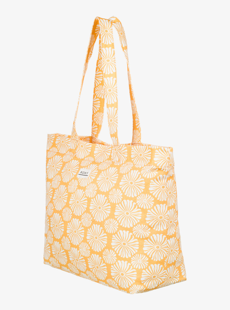 Load image into Gallery viewer, Roxy Women&#39;s Sweeter Than Honey Large Tote Banana Cream Tropical Tile ERJBT03407_YFL5
