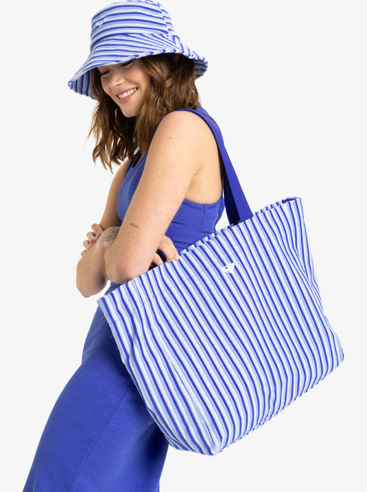 Roxy Women's Crowded Beachfront Tote Bag Dazzling Blue ERJBT03412 _PPM0