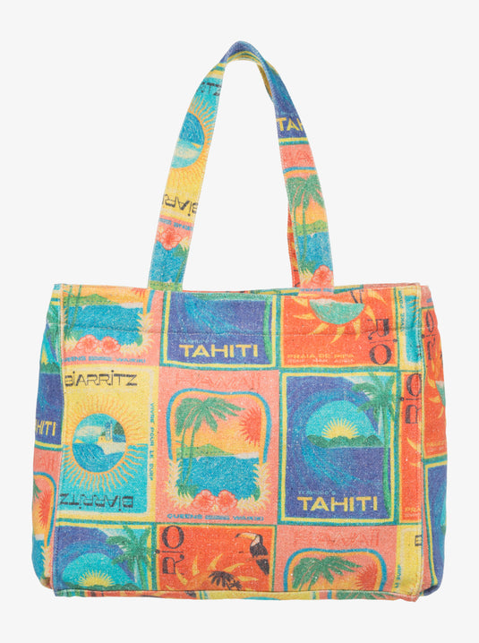 Roxy Women's Atlas Tote Bag Atlas Print ERJBT03417-XBYR
