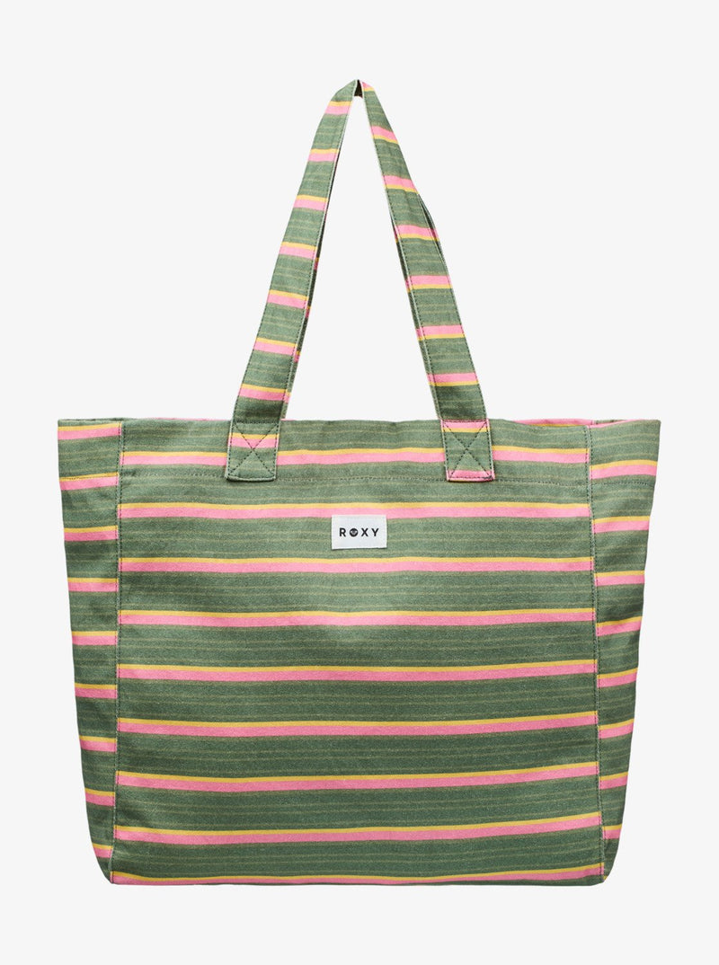 Load image into Gallery viewer, Roxy Women's Anti Bad Vibes Tote Bag Oil Green ERJBT03431-GLD3
