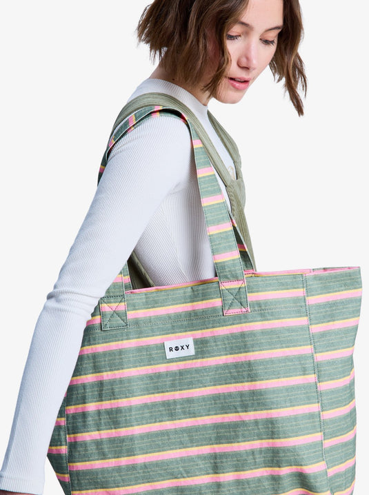 Roxy Women's Anti Bad Vibes Tote Bag Oil Green ERJBT03431-GLD3