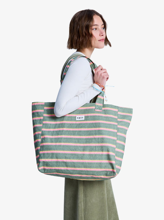 Roxy Women's Anti Bad Vibes Tote Bag Oil Green ERJBT03431-GLD3