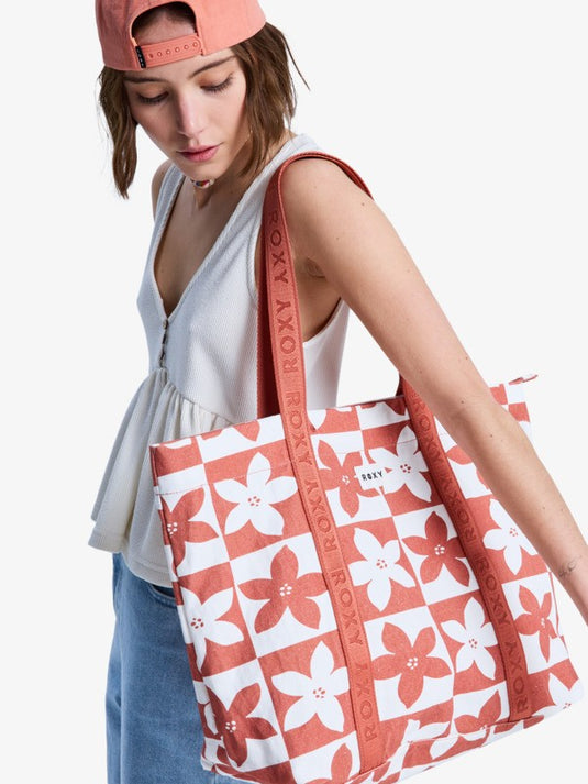 Roxy Women's Gold Dust Girl Tote Bag Ginger Spice Flora ERJBT03442-NNB6