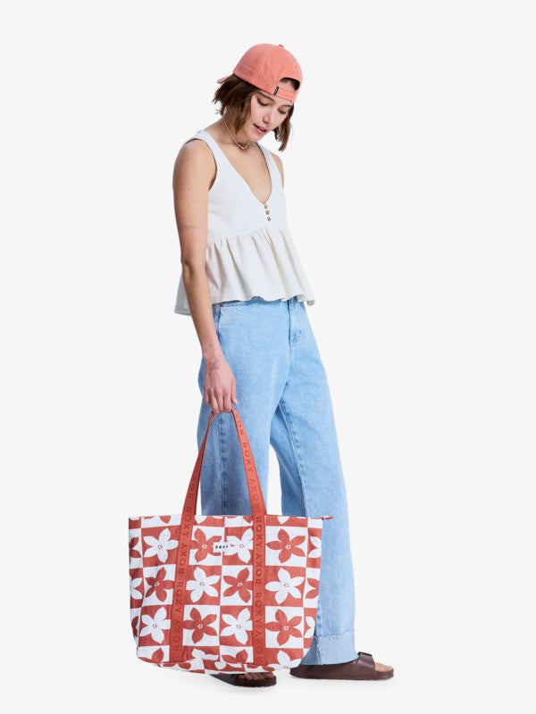 Load image into Gallery viewer, Roxy Women's Gold Dust Girl Tote Bag Ginger Spice Flora ERJBT03442-NNB6
