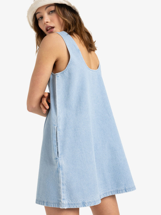 Roxy Women's Beach Flow Mini Dress Light Blue ERJDD03007-BFG0