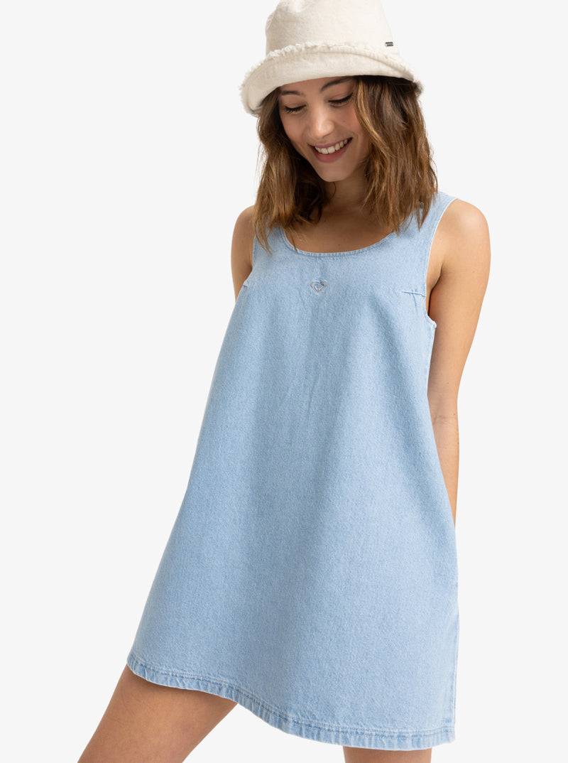 Load image into Gallery viewer, Roxy Women&#39;s Beach Flow Mini Dress Light Blue ERJDD03007-BFG0
