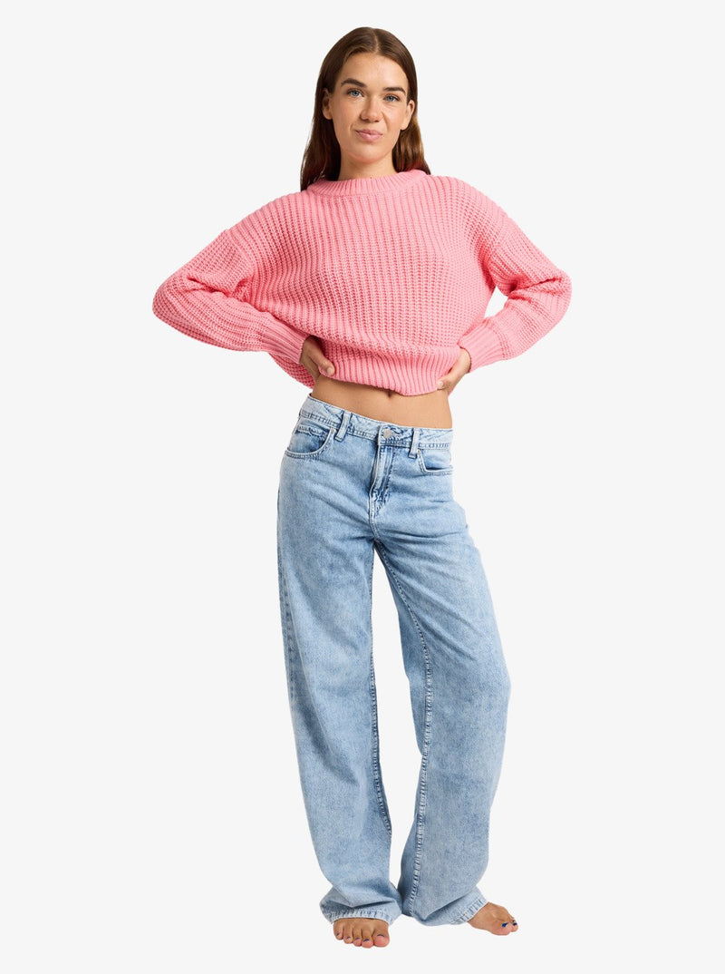 Load image into Gallery viewer, Roxy Women's Dawn Patrol Mid Loose Fit Denim Jeans Sunbleached ERJDP03340-BFB0
