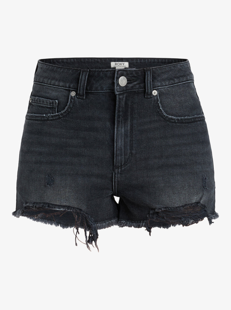 Load image into Gallery viewer, Roxy Women&#39;s New Swell Denim Beach Shorts Anthracite ERJDS03331_KVJ0
