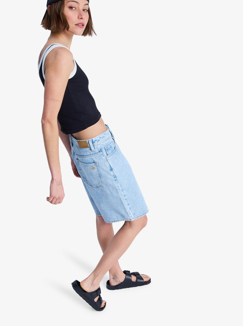 Load image into Gallery viewer, Roxy Women's Breakers Mid Bermuda Shorts Sunbleached ERJDS03352-BFB0
