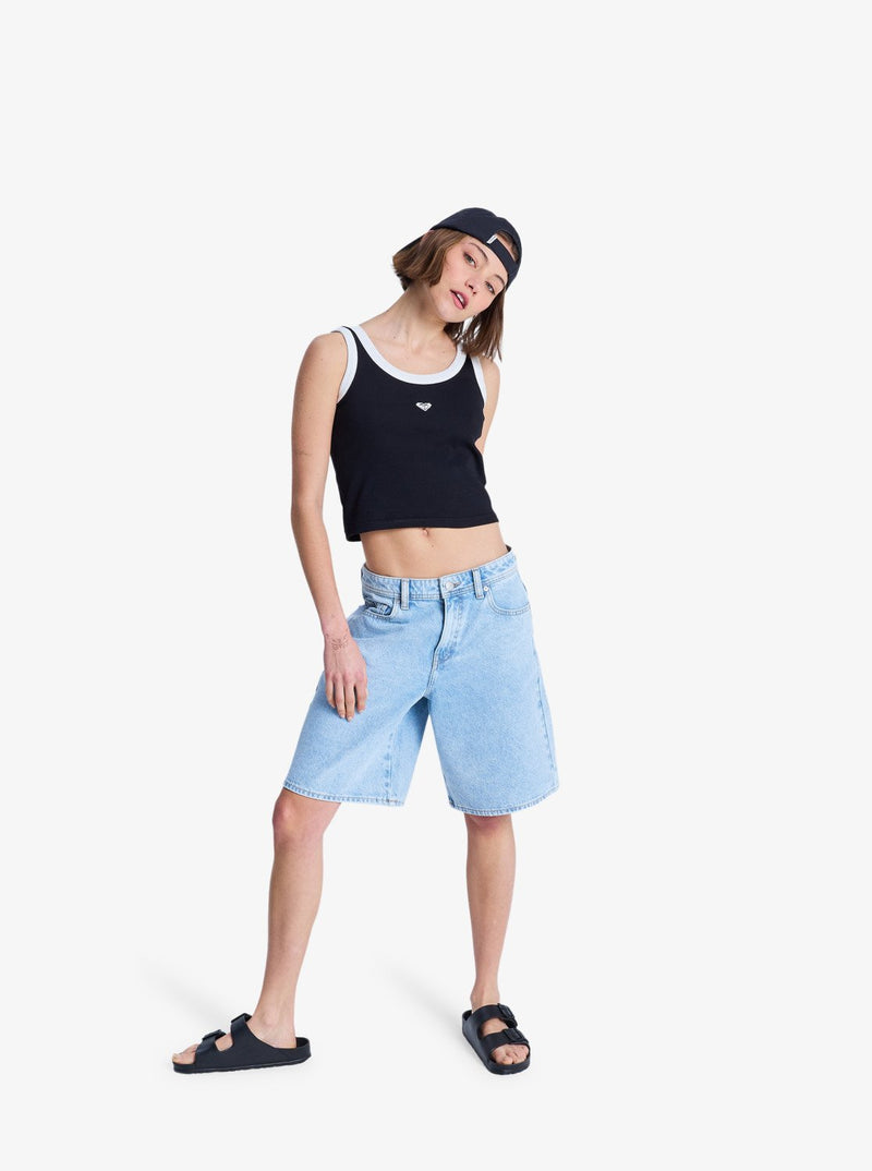 Load image into Gallery viewer, Roxy Women's Breakers Mid Bermuda Shorts Sunbleached ERJDS03352-BFB0
