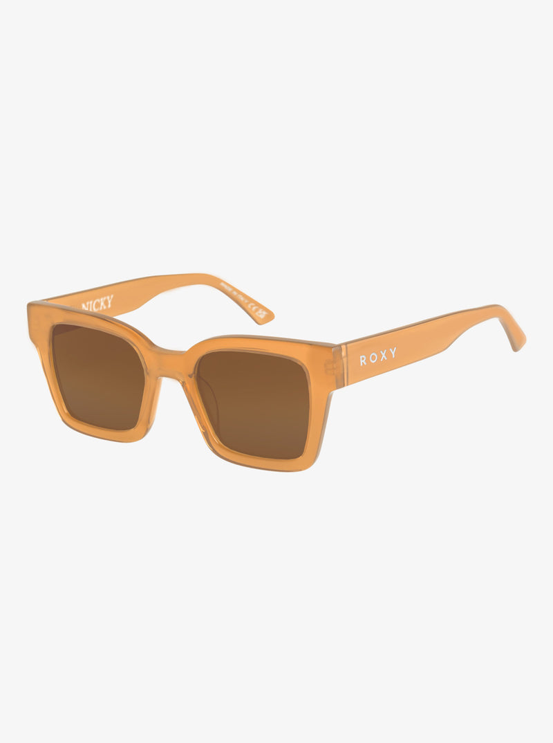Load image into Gallery viewer, Roxy Women's Nicky Sunglasses Shiny Honey/Brown ERJEY03148-XYYC
