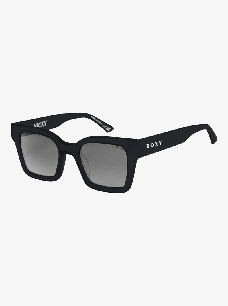 Load image into Gallery viewer, Roxy Women&#39;s Nicky Polarized Sunglasses Black/Grey Plz ERJEY03149_XKSK
