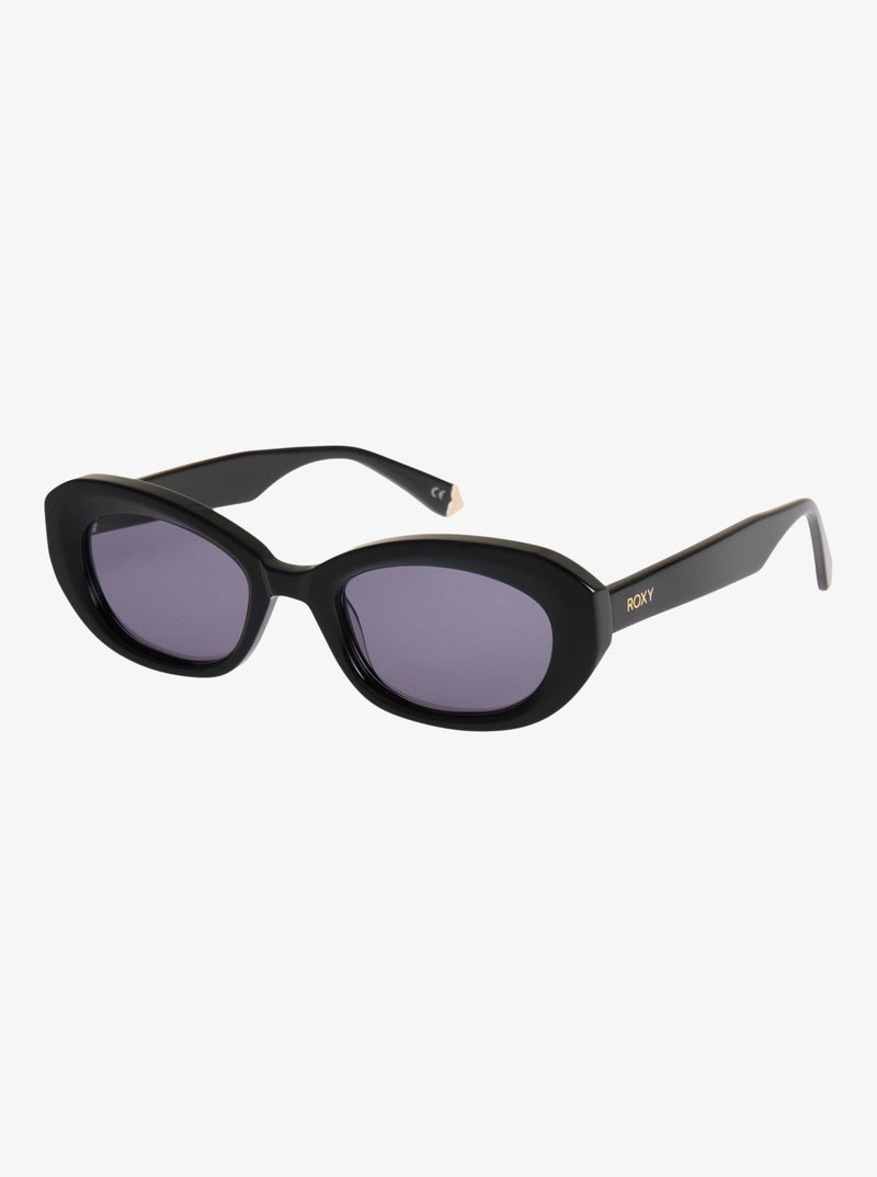 Load image into Gallery viewer, Roxy Women's Aurora Sunglasses Shiny Black/Grey ERJEY03150-XKSK
