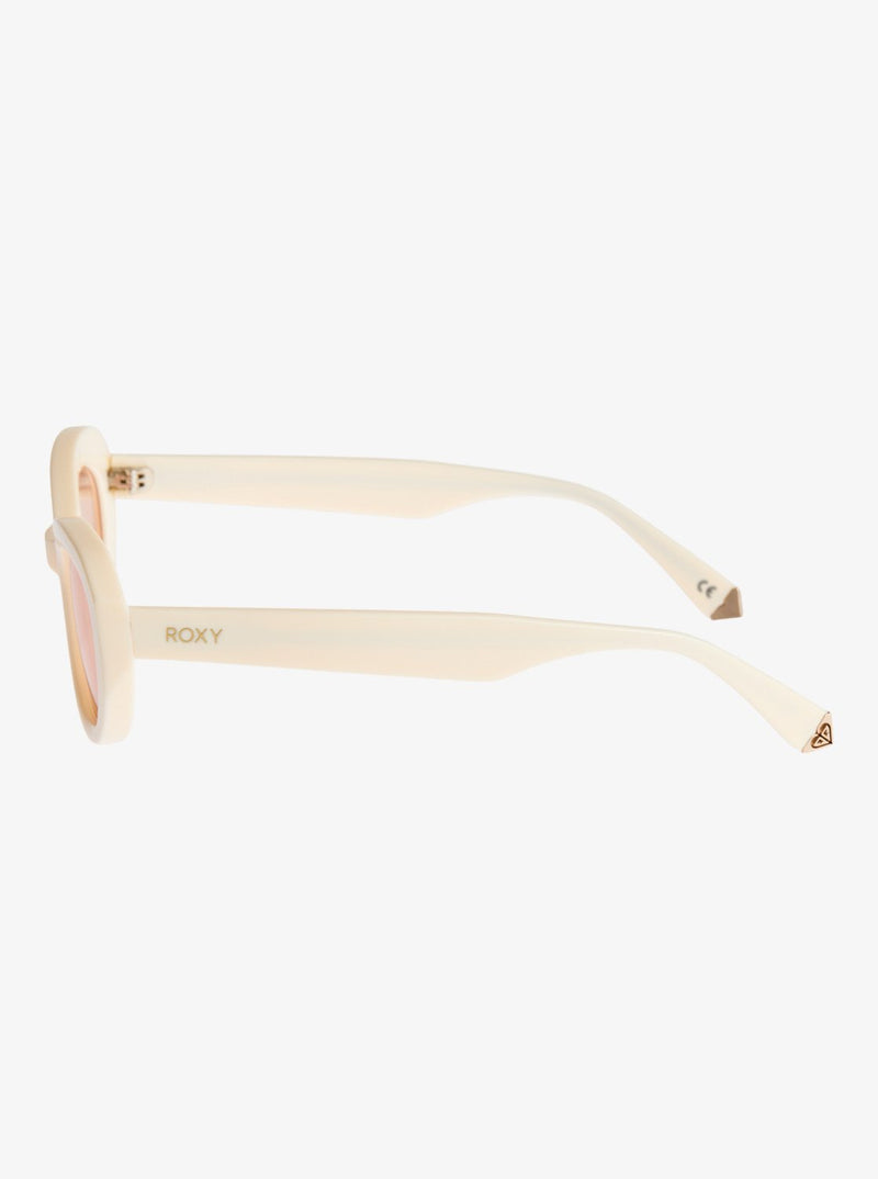 Load image into Gallery viewer, Roxy Women's Aurora Sunglasses Shiny Cream/Light Brown ERJEY03150-XYCK
