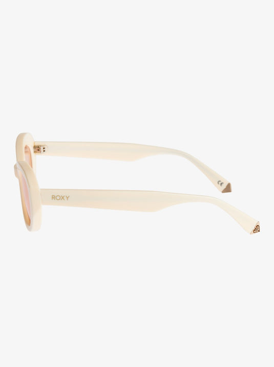 Roxy Women's Aurora Sunglasses Shiny Cream/Light Brown ERJEY03150-XYCK