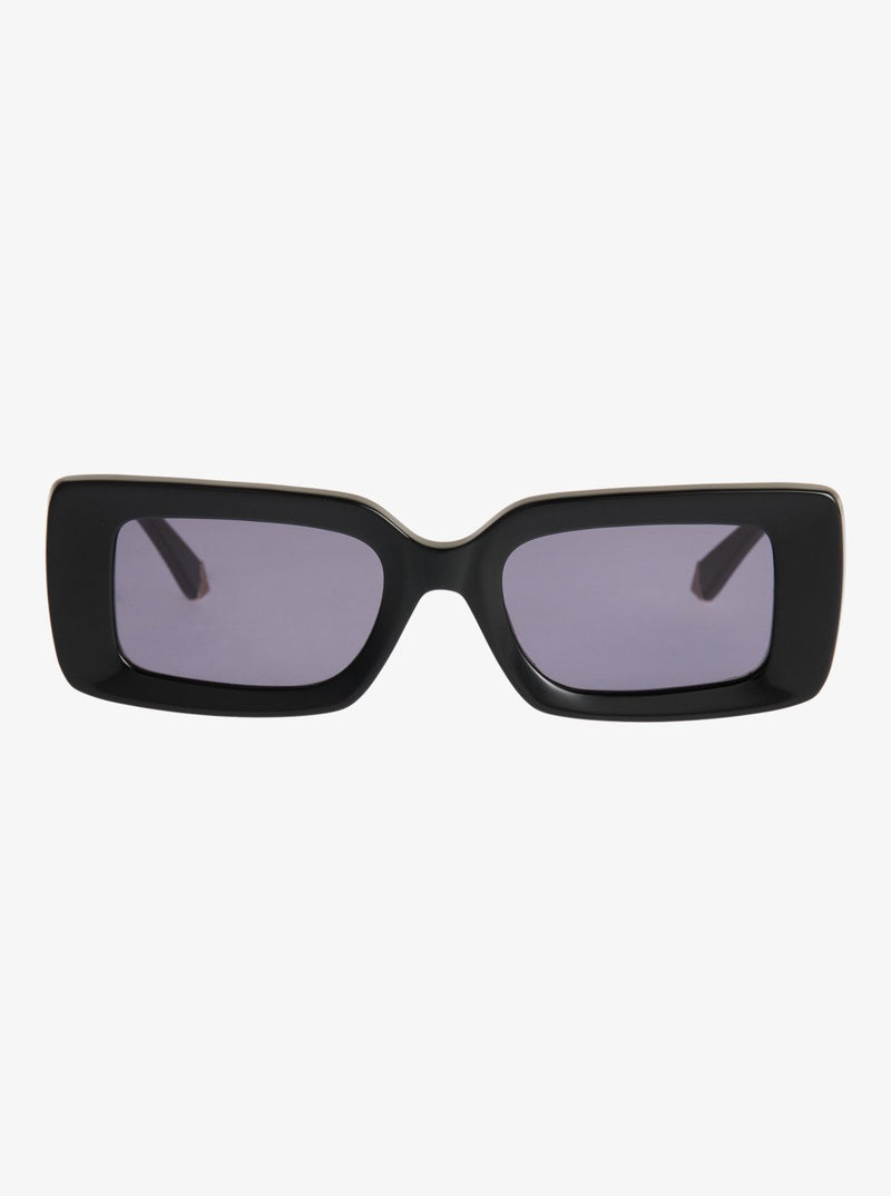 Load image into Gallery viewer, Roxy Women's Cascade Sunglasses Shiny Black/Grey ERJEY03151-XKSK
