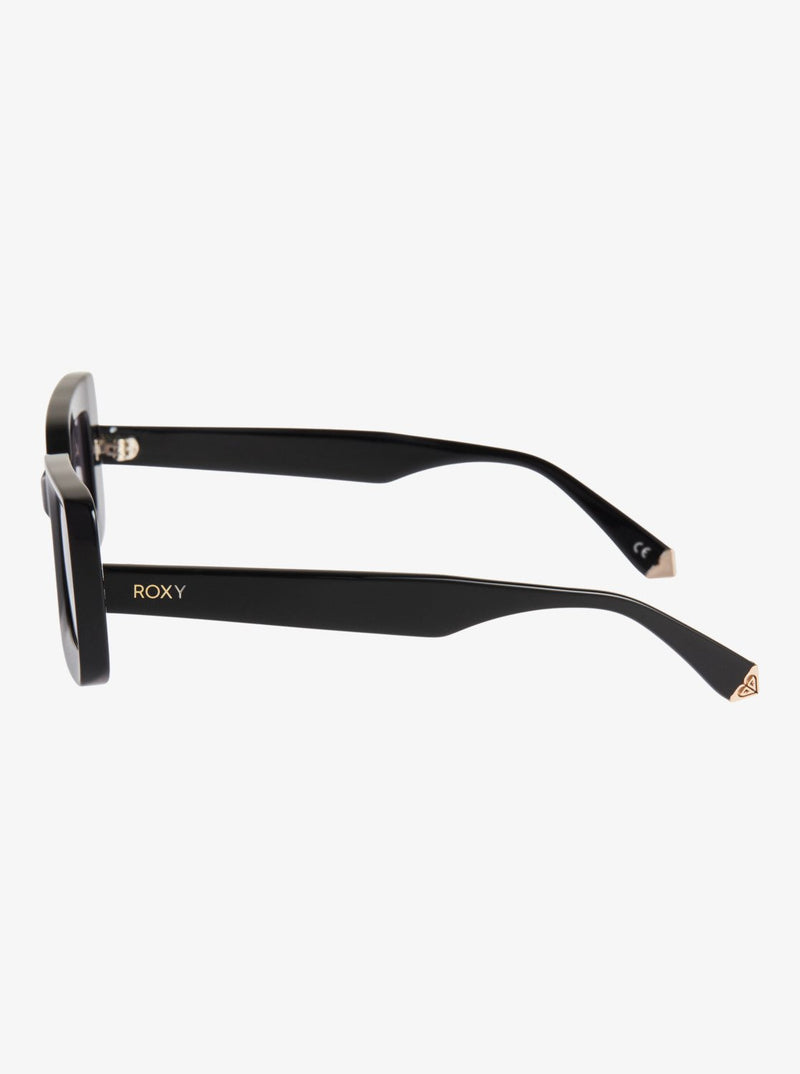 Load image into Gallery viewer, Roxy Women's Cascade Sunglasses Shiny Black/Grey ERJEY03151-XKSK
