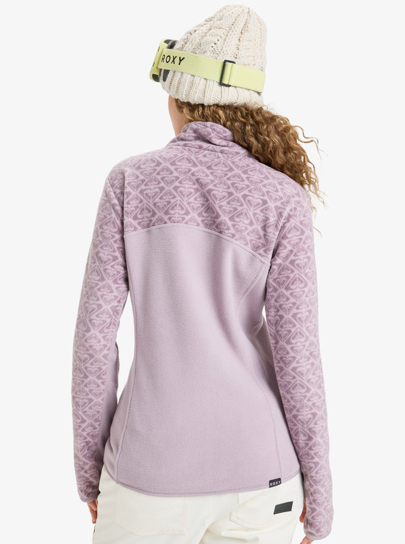 Load image into Gallery viewer, Roxy Women&#39;s Sayna Half Zip Technical Mid Layer Nirvana Roxygram Tonal ERJFT04831-PJQ2
