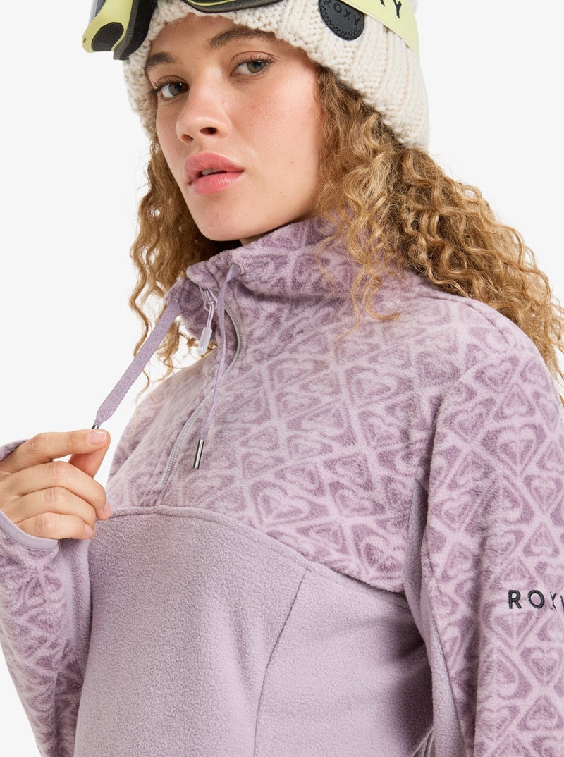 Load image into Gallery viewer, Roxy Women&#39;s Sayna Half Zip Technical Mid Layer Nirvana Roxygram Tonal ERJFT04831-PJQ2
