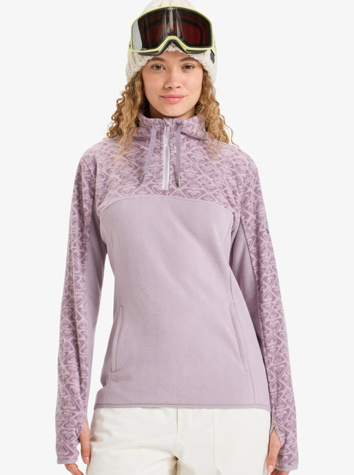 Roxy Women's Sayna Half Zip Technical Mid Layer Nirvana Roxygram Tonal ERJFT04831-PJQ2