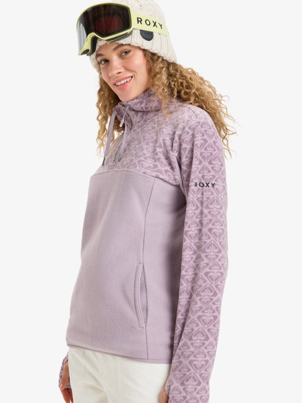 Load image into Gallery viewer, Roxy Women&#39;s Sayna Half Zip Technical Mid Layer Nirvana Roxygram Tonal ERJFT04831-PJQ2
