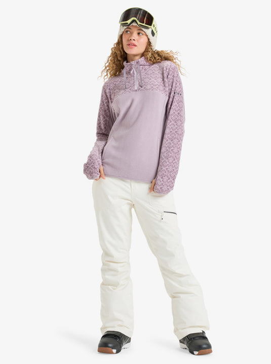 Roxy Women's Sayna Half Zip Technical Mid Layer Nirvana Roxygram Tonal ERJFT04831-PJQ2