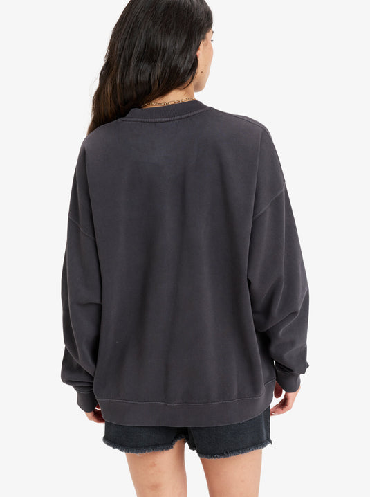 Roxy Women's Lineup Crew Neck Sweatshirt Phantom ERJFT04942-KTA0