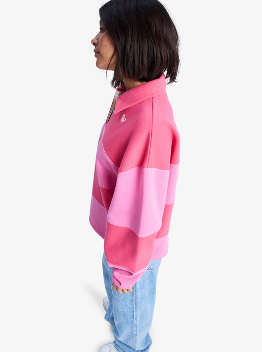 Roxy Women's Cross Your Mind Shirt Collar Sweatshirt Honey Suckle ERJFT05015-MLD0