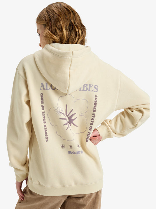 Roxy Women's Surf Stoked Brushed Vt Hoodie Parchment ERJFT05021_TEC0