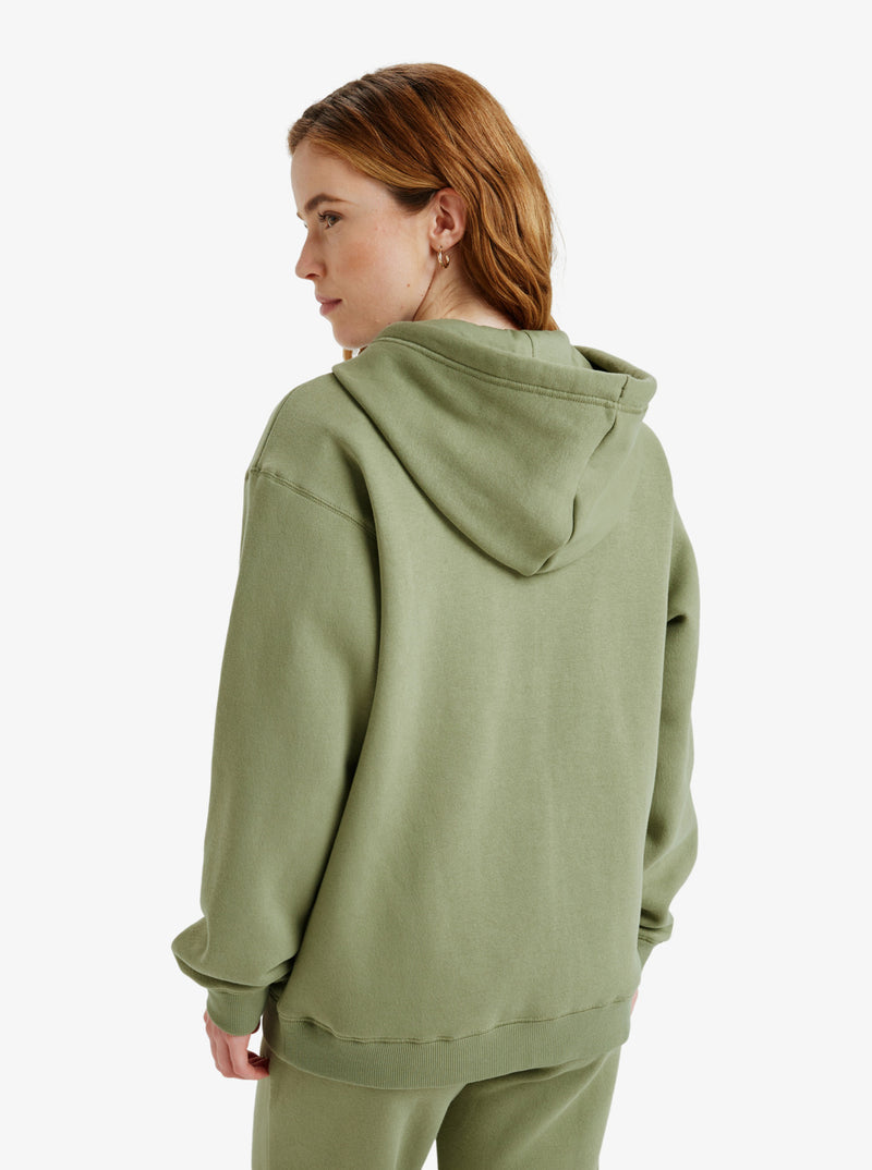 Load image into Gallery viewer, Roxy Women&#39;s Surf Stoked Zipped Brushed Hoodie Oil Green ERJFT05022-GLD0
