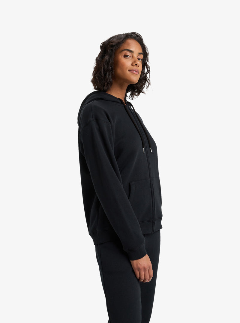Load image into Gallery viewer, Roxy Women&#39;s Surf Stoked Zipped Brushed Hoodie Anthracite ERJFT05022-KVJ0
