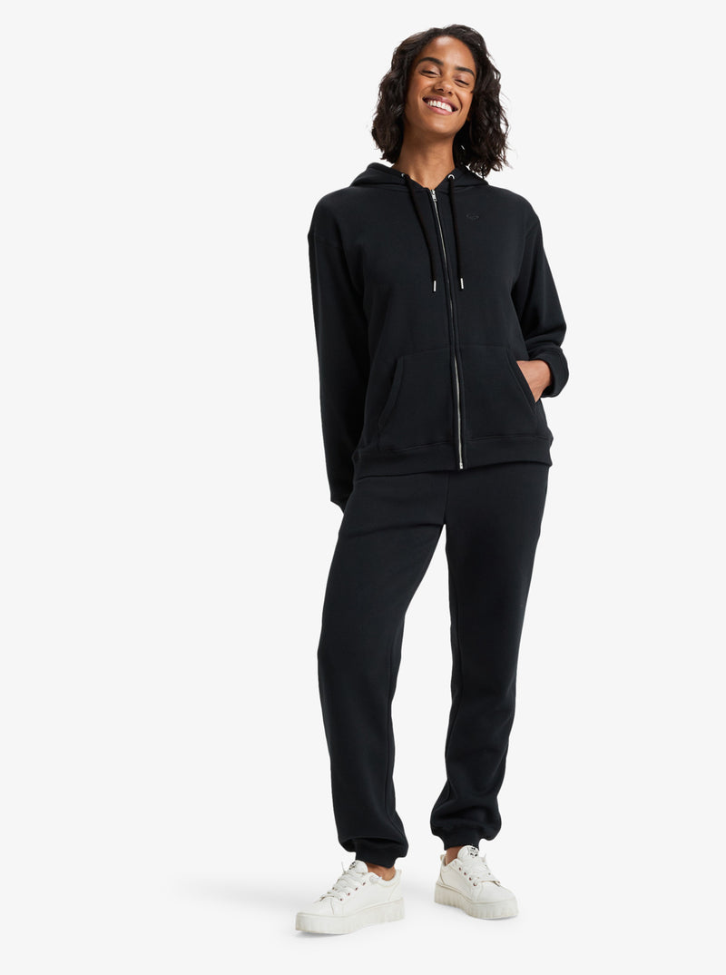 Load image into Gallery viewer, Roxy Women&#39;s Surf Stoked Zipped Brushed Hoodie Anthracite ERJFT05022-KVJ0
