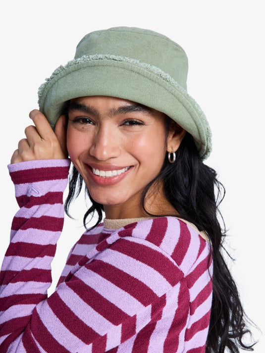 Roxy Women's Victim Of Love Bucket Hat Oil Green ERJHA04370-GLD0