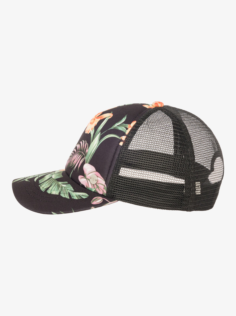 Load image into Gallery viewer, Roxy Women&#39;s Beautifull Morning Trucker Cap Anthrasite Island Escape ERJHA04378_KVJ3
