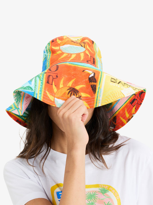 Roxy Women's Atlas Bucket Hat Atlas Print ERJHA04403-XBYR