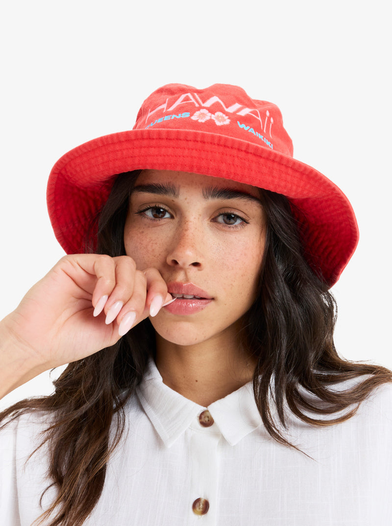 Load image into Gallery viewer, Roxy Women&#39;s Atlas Bucket Hat Poppy Red ERJHA04406-RNN0
