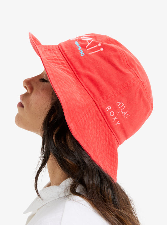 Roxy Women's Atlas Bucket Hat Poppy Red ERJHA04406-RNN0