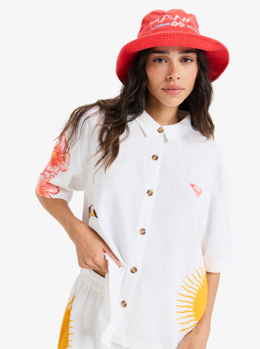 Roxy Women's Atlas Bucket Hat Poppy Red ERJHA04406-RNN0
