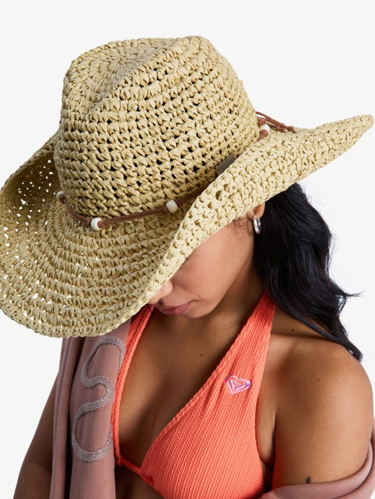 Roxy Women's Cherish Summer Straw Hat Parchment ERJHA04439-TEC0