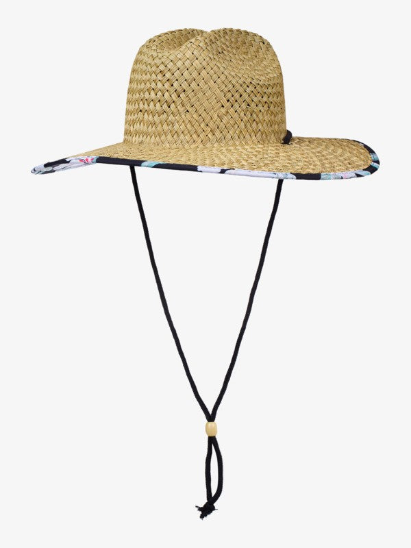 Load image into Gallery viewer, Roxy Women's Pina To My Colada Printed Sun Hat Anthracite Spring Charming ERJHA04465_KVJ5
