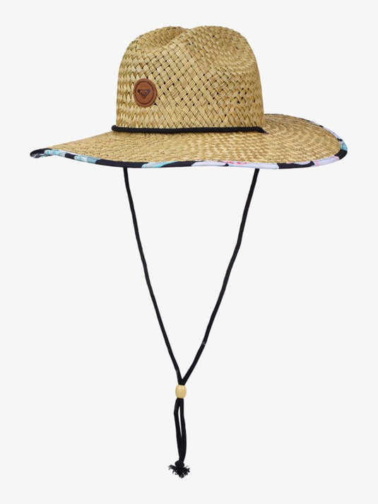 Roxy Women's Pina To My Colada Printed Sun Hat Anthracite Spring Charming ERJHA04465_KVJ5