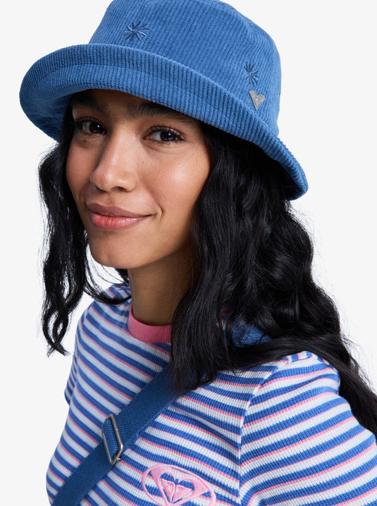 Roxy Women's Feeling Emby Corduroy Bucket Hat Dutch Blue ERJHA04469-BMT0
