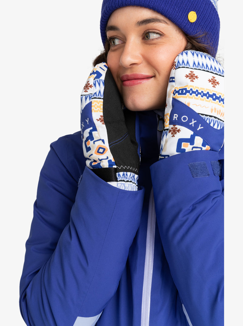 Load image into Gallery viewer, Roxy Jetty Technical Snowboard/Ski Mittens Bright White Chandail ERJHN03238-WBB7
