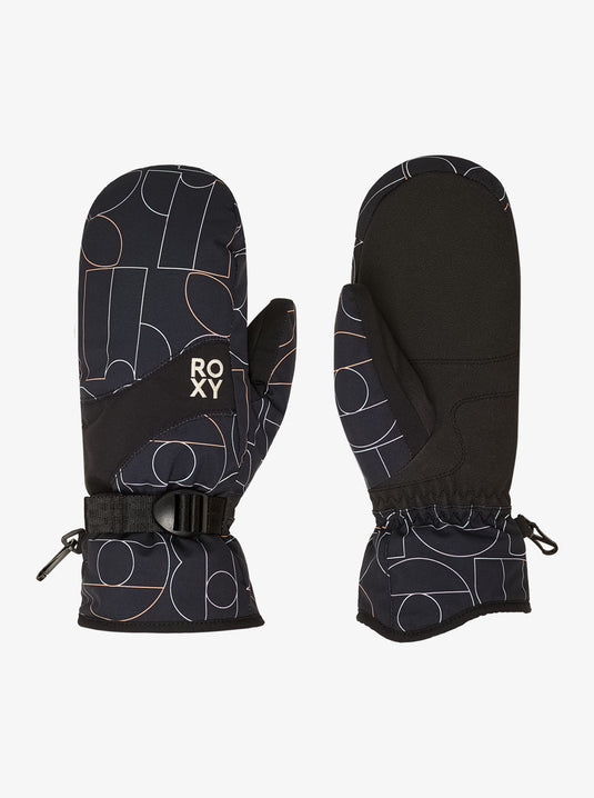 Roxy Women's Jetty Snow Mittens True Black Bobby Line ERJHN03266-KVJ3