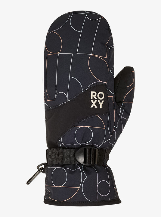 Roxy Women's Jetty Snow Mittens True Black Bobby Line ERJHN03266-KVJ3