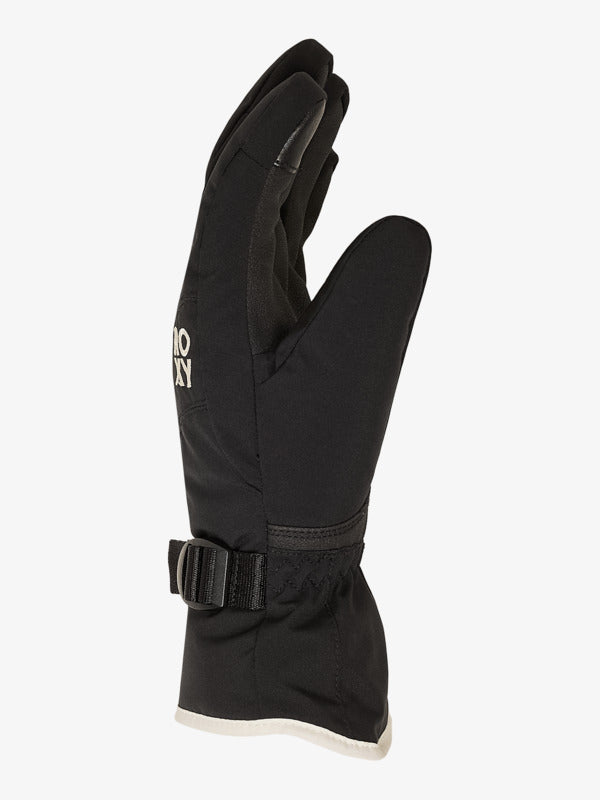 Load image into Gallery viewer, Roxy Women's Jetty Solid Snow Gloves True Black ERJHN03267-KVJ0

