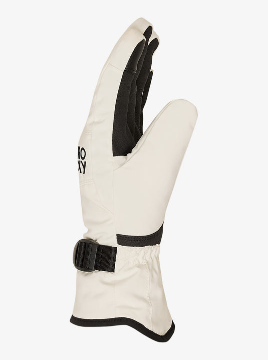 Roxy Women's Jetty Solid Snow Gloves Whisper White ERJHN03267-WCF0