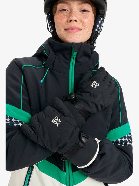 Roxy Women's Jetty Solid Snow Gloves True Black ERJHN03267-KVJ0