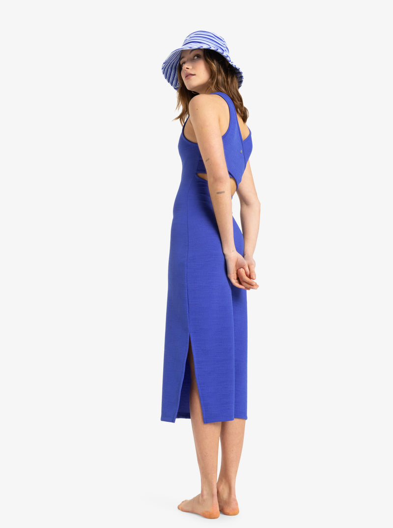 Load image into Gallery viewer, Roxy Women&#39;s Good Keepsake Midi Dress Dazzling Blue ERJKD03512_PPM0

