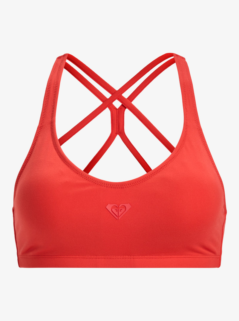 Load image into Gallery viewer, Roxy Women&#39;s Heart Into It Sports Bra Poppy Red ERJKT03982_RNN0
